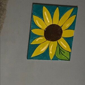 Art Class Sunflower Illustration - Yellow and Brown